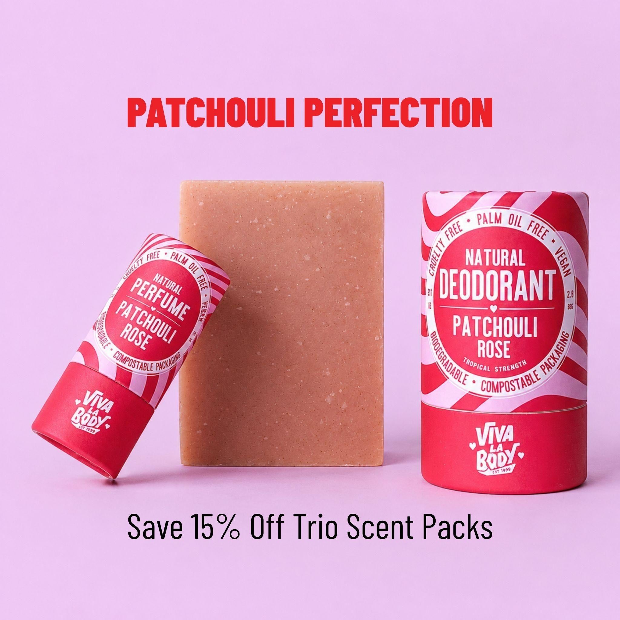 Magnesium-Enriched Natural Deodorant - Patchouli Rose (80gm)