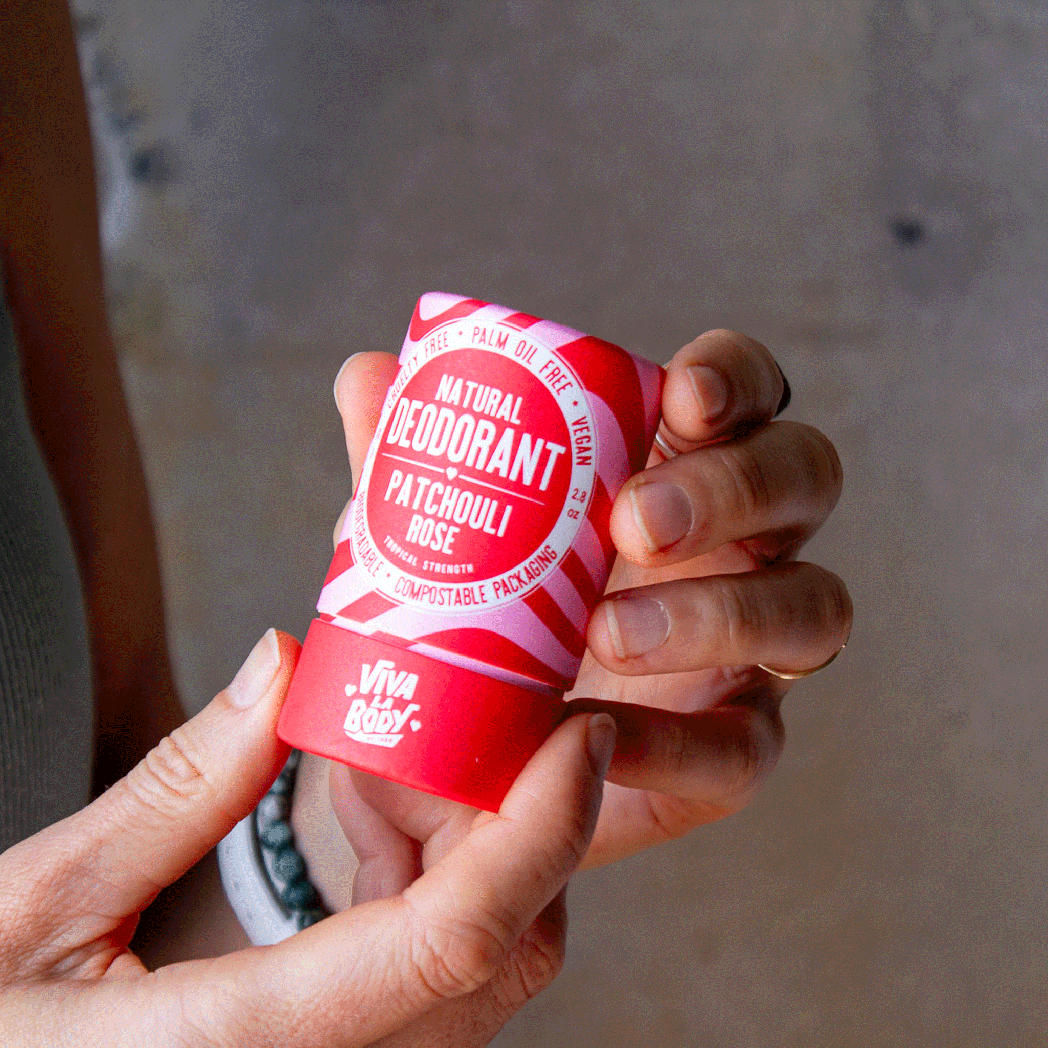 Magnesium-Enriched Natural Deodorant - Patchouli Rose (80gm)