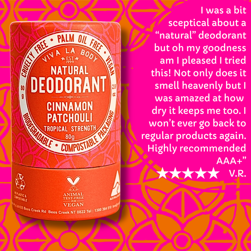Natural Deodorant Cinnamon & Patchouli 80gm