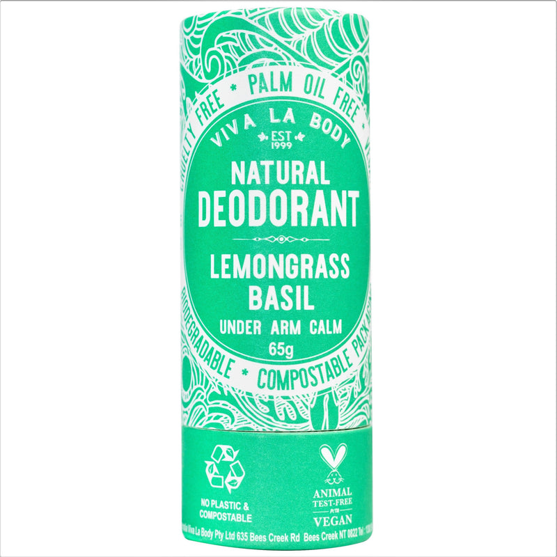 Natural Deodorant Lemongrass & Basil - Viva La Body