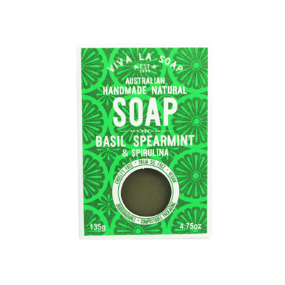 Viva-La-Body-Australia-Handmade-Natural-Soap-Basil-Spearming-And-Spirulina