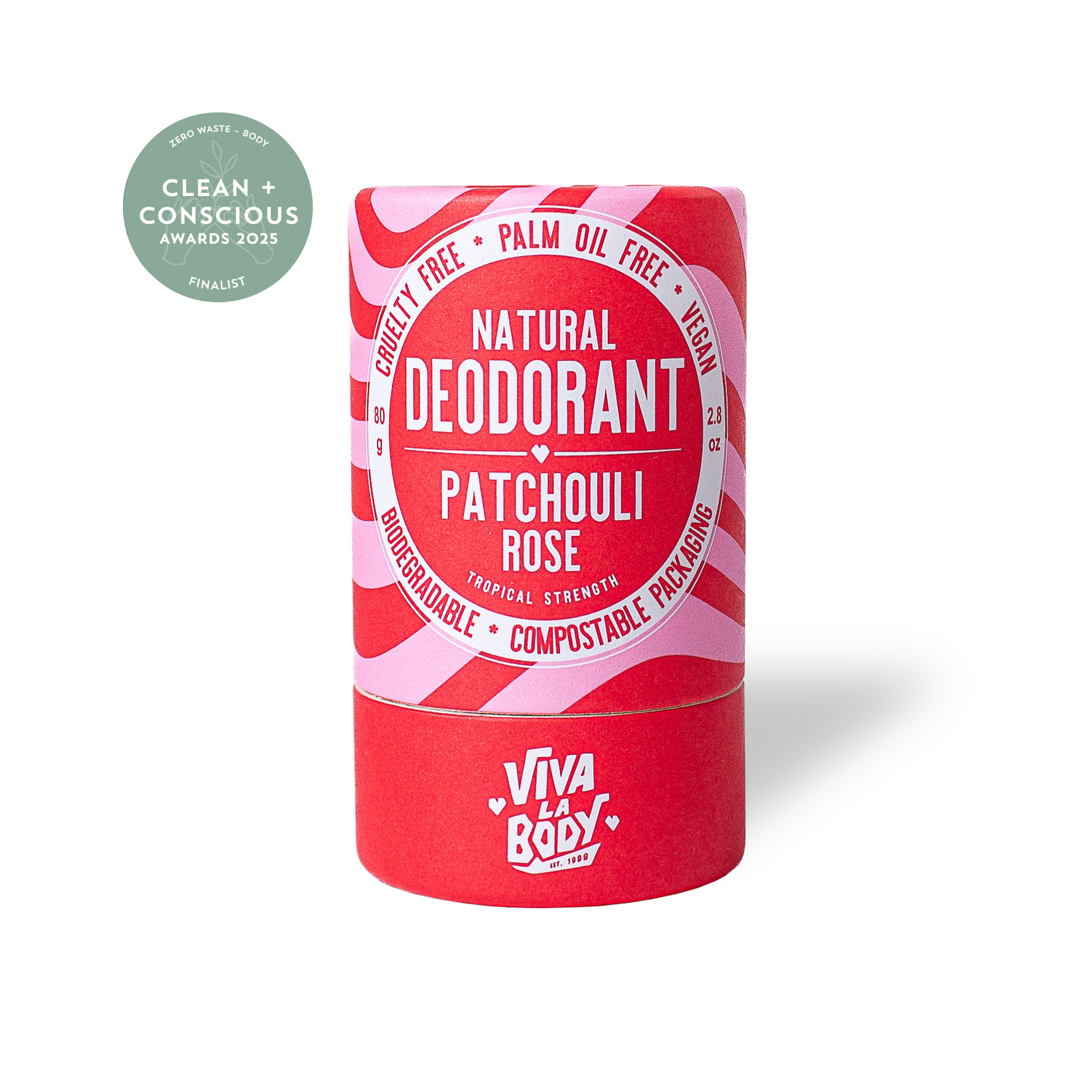 Magnesium-Enriched Natural Deodorant - Patchouli Rose (80gm)