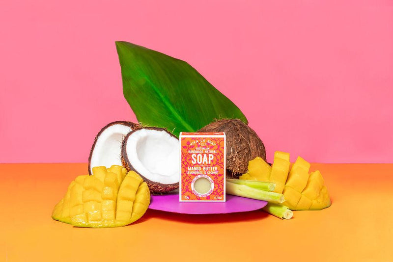 Mango Butter Lemongrass Coconut Natural Soap 135gm - Viva La Body